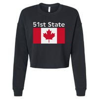 51st State Canada Funny Trump Cropped Pullover Crew