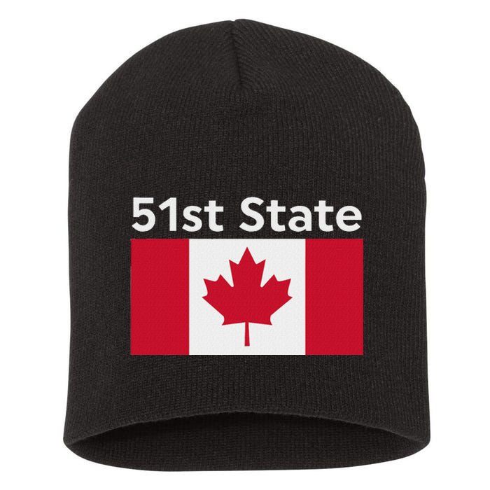 51st State Canada Funny Trump Short Acrylic Beanie