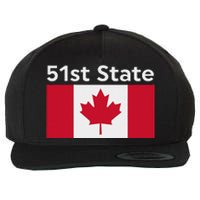 51st State Canada Funny Trump Wool Snapback Cap