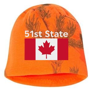 51st State Canada Funny Trump Kati - Camo Knit Beanie