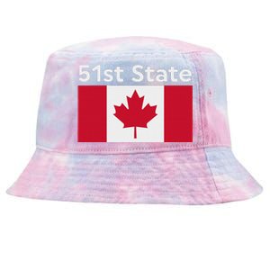 51st State Canada Funny Trump Tie-Dyed Bucket Hat