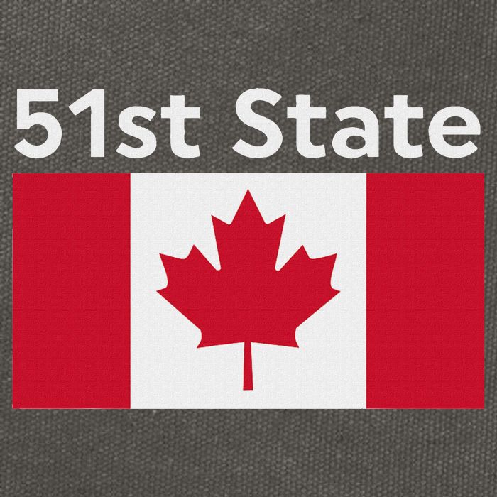 51st State Canada Funny Trump Cotton Canvas Backpack