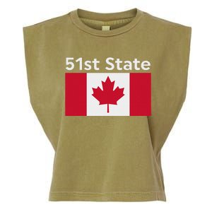 51st State Canada Funny Trump Garment-Dyed Women's Muscle Tee