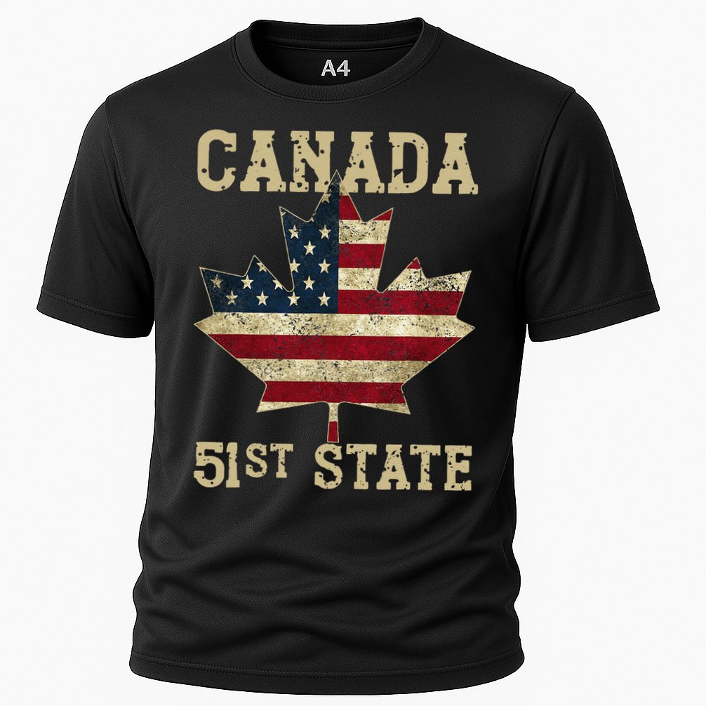 51st State Canada American Flag Canada 51st State Vintage Gift Performance Shirt