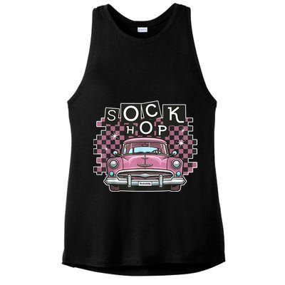 50s Sock Hop Dance Part Retro 1950s Party Doo Wop Rockabilly Ladies PosiCharge Tri-Blend Wicking Tank