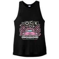 50s Sock Hop Dance Part Retro 1950s Party Doo Wop Rockabilly Ladies PosiCharge Tri-Blend Wicking Tank