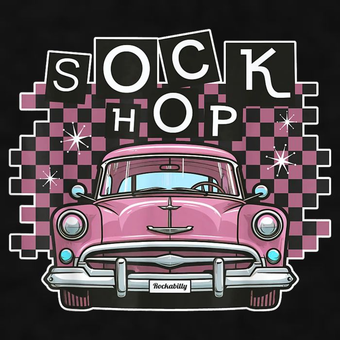 50s Sock Hop Dance Part Retro 1950s Party Doo Wop Rockabilly Ladies PosiCharge Tri-Blend Wicking Tank