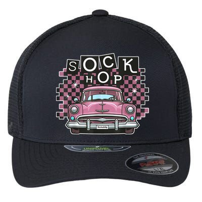 50s Sock Hop Dance Part Retro 1950s Party Doo Wop Rockabilly Flexfit Unipanel Trucker Cap
