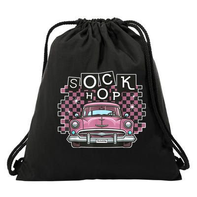 50s Sock Hop Dance Part Retro 1950s Party Doo Wop Rockabilly Drawstring Bag