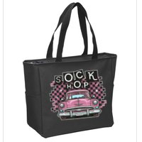 50s Sock Hop Dance Part Retro 1950s Party Doo Wop Rockabilly Zip Tote Bag