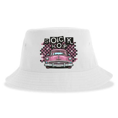 50s Sock Hop Dance Part Retro 1950s Party Doo Wop Rockabilly Sustainable Bucket Hat