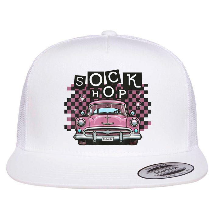 50s Sock Hop Dance Part Retro 1950s Party Doo Wop Rockabilly Flat Bill Trucker Hat