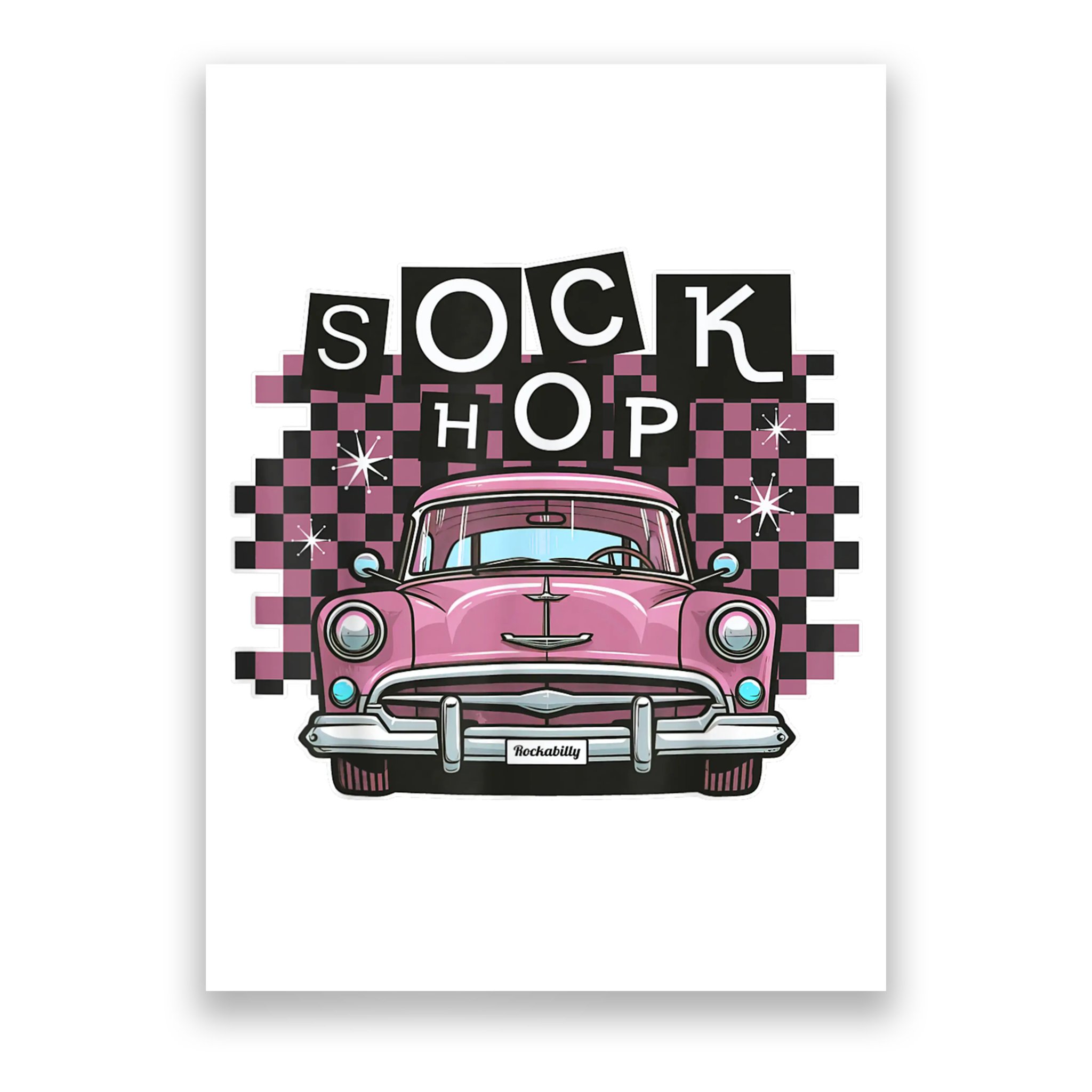 50s Sock Hop Dance Part Retro 1950s Party Doo Wop Rockabilly Poster