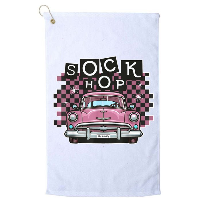 50s Sock Hop Dance Part Retro 1950s Party Doo Wop Rockabilly Golf Towel