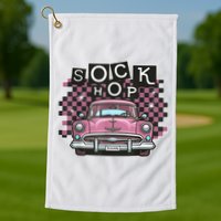 50s Sock Hop Dance Part Retro 1950s Party Doo Wop Rockabilly Golf Towel