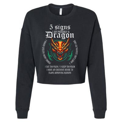 5 Signs IM Probably A Dragon Cropped Pullover Crew