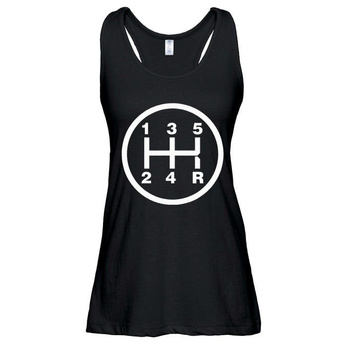 5 Speed Manual Transmission Stick Driving Car Guy Ladies Essential Flowy Tank