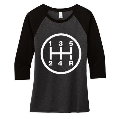 5 Speed Manual Transmission Stick Driving Car Guy Women's Tri-Blend 3/4-Sleeve Raglan Shirt