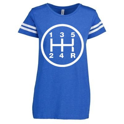 5 Speed Manual Transmission Stick Driving Car Guy Enza Ladies Jersey Football T-Shirt