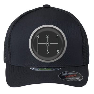 5 Speed Manual Transmission Dogleg Gear Shift Pattern Car Flexfit Unipanel Trucker Cap