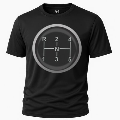 5 Speed Manual Transmission Dogleg Gear Shift Pattern Car Cooling Performance Crew T-Shirt