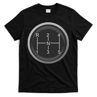 5 Speed Manual Transmission Dogleg Gear Shift Pattern Car T-Shirt