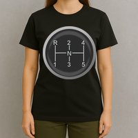 5 Speed Manual Transmission Dogleg Gear Shift Pattern Car T-Shirt
