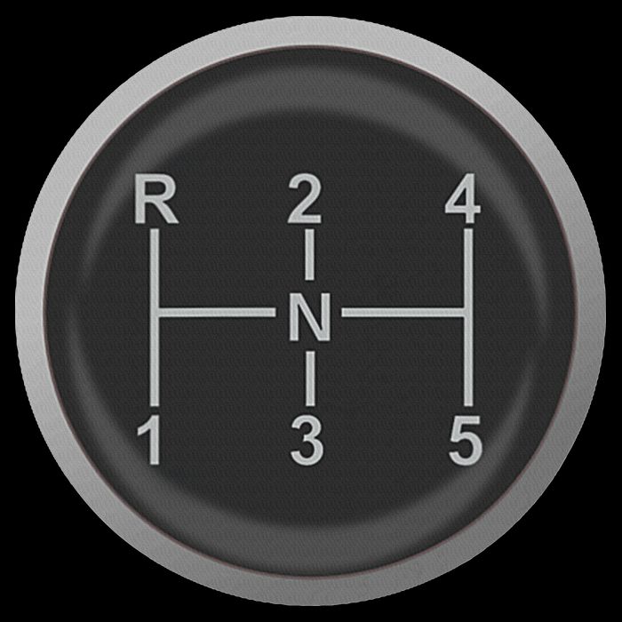 5 Speed Manual Transmission Dogleg Gear Shift Pattern Car T-Shirt