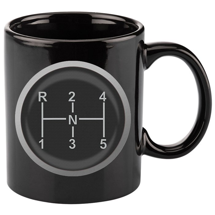 5 Speed Manual Transmission Dogleg Gear Shift Pattern Car 11oz C Handle Ceramic Mug