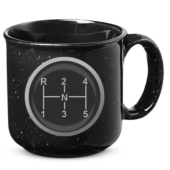 5 Speed Manual Transmission Dogleg Gear Shift Pattern Car 15oz Campfire Ceramic Mug