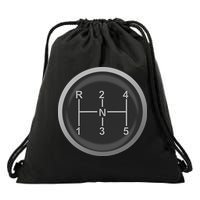 5 Speed Manual Transmission Dogleg Gear Shift Pattern Car Drawstring Bag