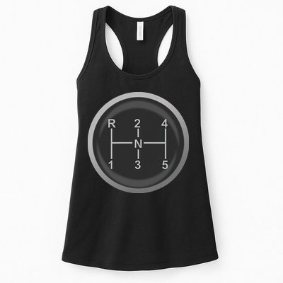 5 Speed Manual Transmission Dogleg Gear Shift Pattern Car Womens Tank Top