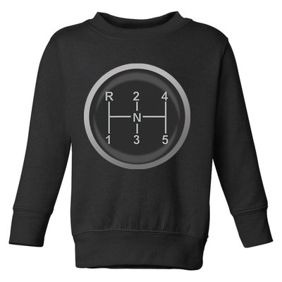 5 Speed Manual Transmission Dogleg Gear Shift Pattern Car Toddler Sweatshirt