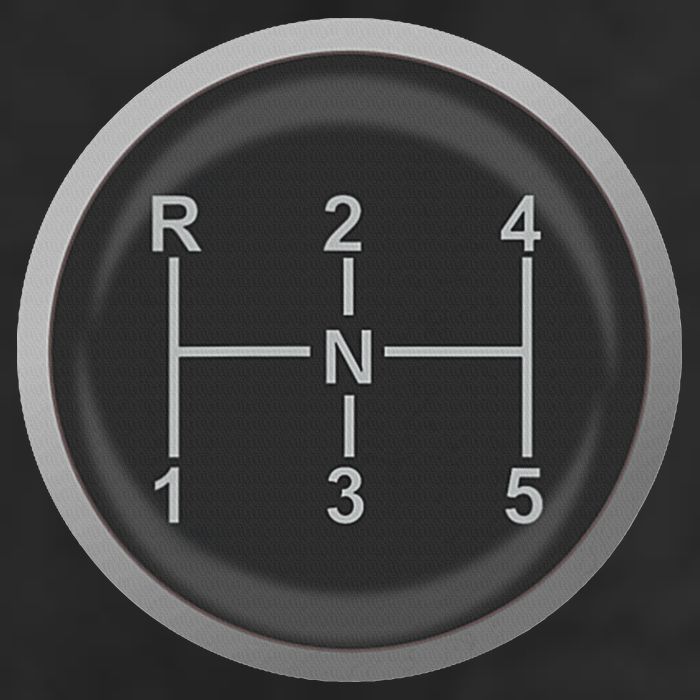 5 Speed Manual Transmission Dogleg Gear Shift Pattern Car Hat