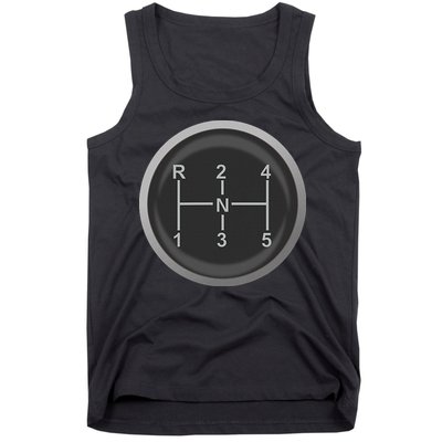 5 Speed Manual Transmission Dogleg Gear Shift Pattern Car Tank Top