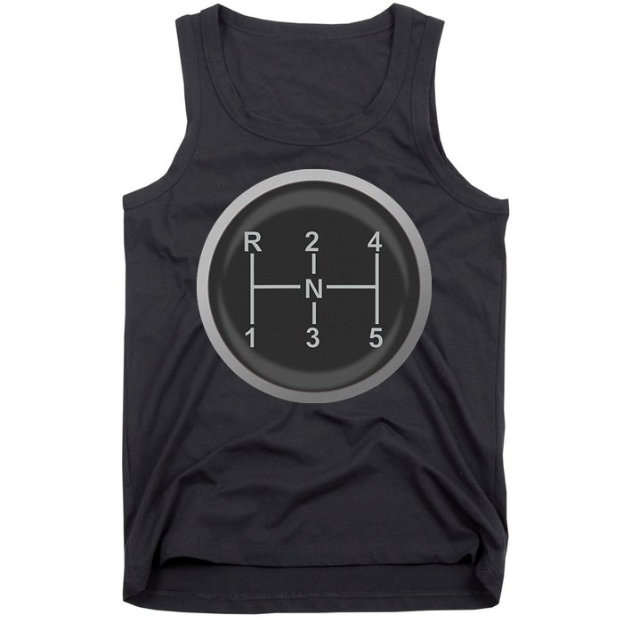 5 Speed Manual Transmission Dogleg Gear Shift Pattern Car Tank Top