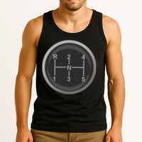 5 Speed Manual Transmission Dogleg Gear Shift Pattern Car Tank Top