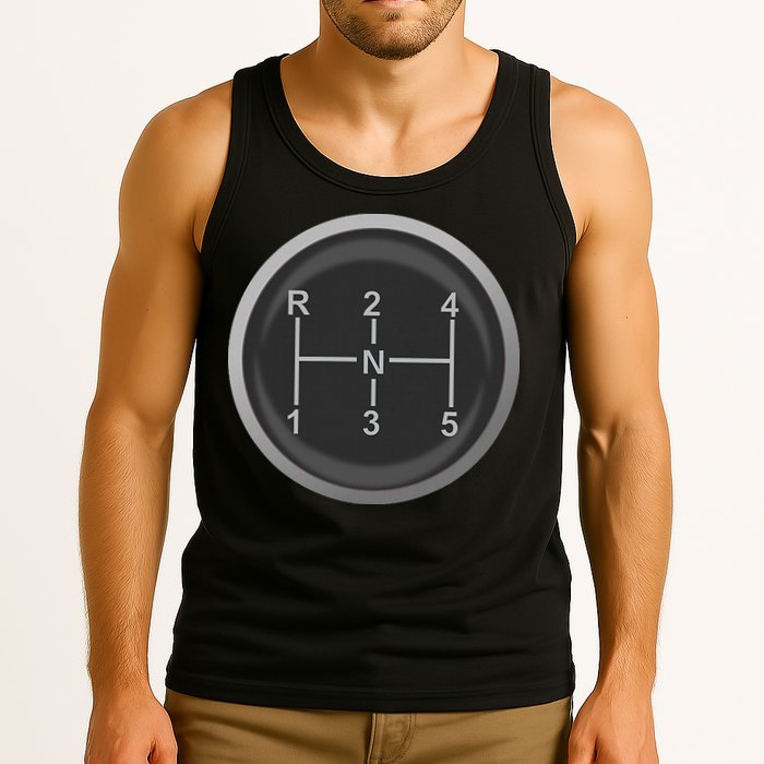 5 Speed Manual Transmission Dogleg Gear Shift Pattern Car Tank Top
