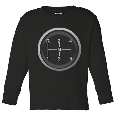 5 Speed Manual Transmission Dogleg Gear Shift Pattern Car Toddler Long Sleeve Shirt