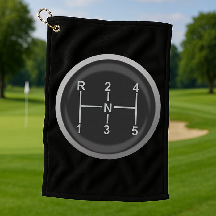 5 Speed Manual Transmission Dogleg Gear Shift Pattern Car Golf Towel