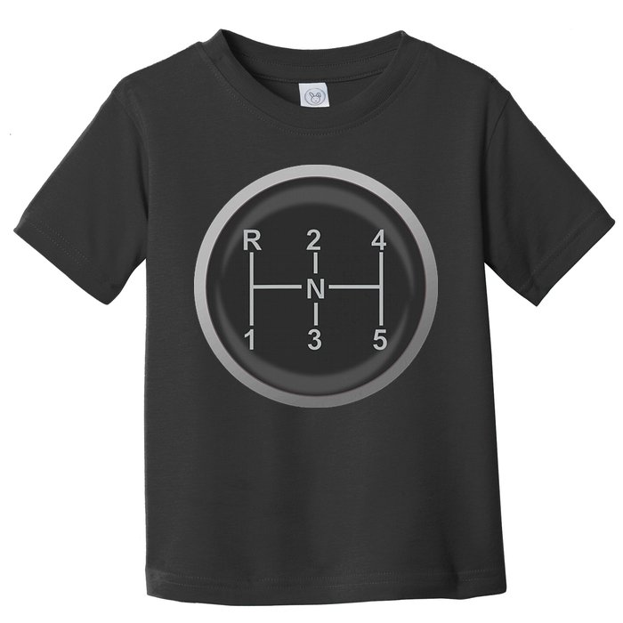 5 Speed Manual Transmission Dogleg Gear Shift Pattern Car Toddler T-Shirt