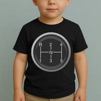 5 Speed Manual Transmission Dogleg Gear Shift Pattern Car Toddler T-Shirt