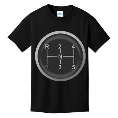 5 Speed Manual Transmission Dogleg Gear Shift Pattern Car Kids T-Shirt