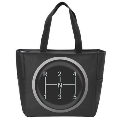 5 Speed Manual Transmission Dogleg Gear Shift Pattern Car Zip Tote Bag