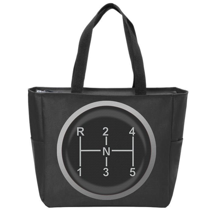 5 Speed Manual Transmission Dogleg Gear Shift Pattern Car Zip Tote Bag