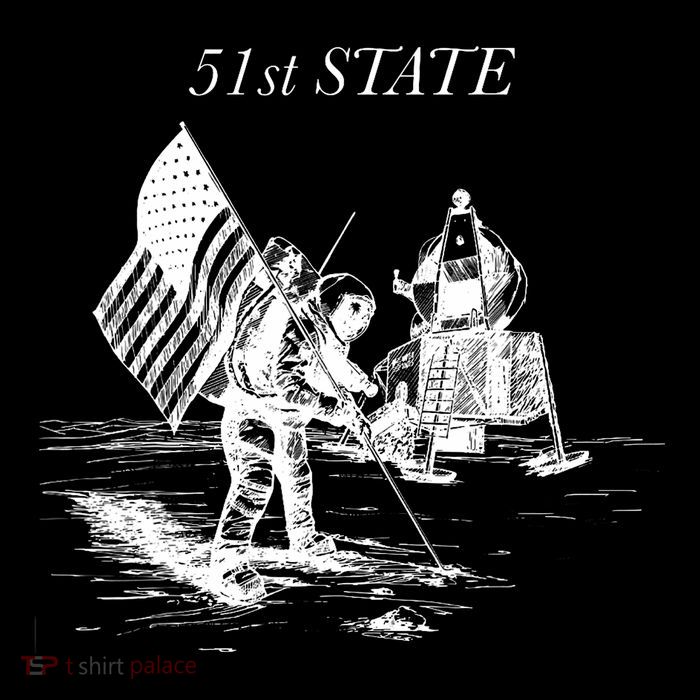 51st State Moon Landing Exploring Space With Humor Impact Tech Backpack