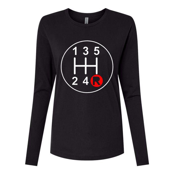 5 Speed Manual Transmission Stick Shift Car Enthusiast Womens Cotton Relaxed Long Sleeve T-Shirt