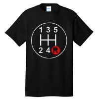 5 Speed Manual Transmission Stick Shift Car Enthusiast Tall T-Shirt