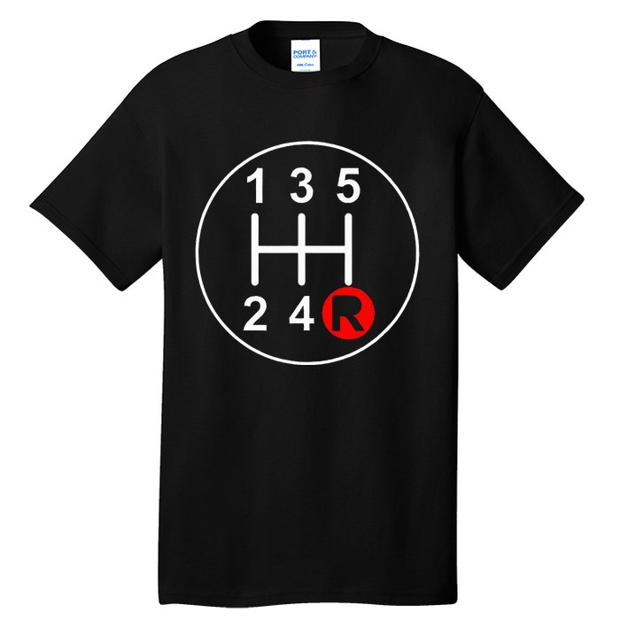 5 Speed Manual Transmission Stick Shift Car Enthusiast Tall T-Shirt