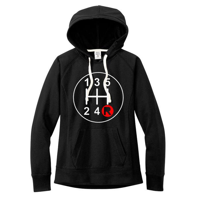 5 Speed Manual Transmission Stick Shift Car Enthusiast Women's Fleece Hoodie